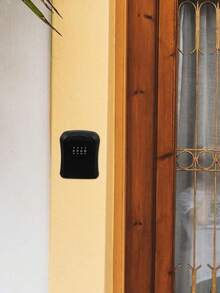 1 Black Portable Password Lockbox, Anti-Theft Storage Box, Small Safe For Valuables. Suitable For Storing Spare Keys During Renovations. - A - View 8