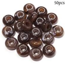 50顆壓克力仿玉算盤珠 14X7mm 雙色漸層大孔輪珠 手作DIY手鍊項鍊耳環珠寶材料 手工藝手機鍊鑰匙圈製作配件 - 彩色 - 查看 22