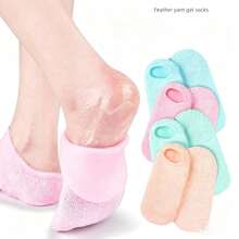 1 Pair Whitening Moisturizing Silicone Socks, Suitable For Dry Cracked Feet Care, Includes Heel Coverage And Calf Care Gel, Deeply Nourishes Feet - Multicolor - View 8