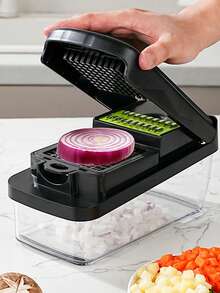 Kitchen Vegetable Cutter New Multi-Function Onion Fruit Vegetable Slicer Dicer Shredder - Multicolor - View 6