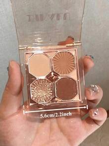 DIKALU Four-Color Eyeshadow Palette, Long-Wearing Makeup Eyeshadow Palette Nude Shimmer Pigmented Eye Shadow - 02 Seductive Rose - View 4