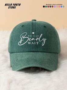 1pc We Can't Wait Slogan Graphic Baseball Cap, Lightweight & Comfortable All-Season Adjustable Multi-Function Outdoor Sports Hat, Vintage Washed Cap - Suitable For Daily Wear And Street Style Decorative Hat - A - View 5