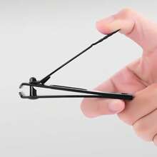 1pc Black Handle Straight Edge Nail Clipper, For Trimming Fingernails And Toenails, Suitable For Home And Travel, Nail Care Supplies, Nail Care Tools, Nail Art Tools, Back To School, Nails, Nail Care Tools (Suitable For Artificial Nails), Nail Trimming Tools - Black - View 7