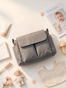 Multifunctional Baby Stroller Hanging Bag, Large Capacity Oxford Fabric Storage Bag, Universal Stroller Organizer Bag, Baby & Mother Travel Storage Bag - Multicolor - View 3