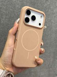 奢華磁吸軟矽膠手機殼，相容 iPhone 18 Pro Max/18/17 Pro Max/17/16/15/14/13/12/11 Pro Max Plus，支援磁吸無線充電，防震保護套 - 沙漠金 - 查看 2