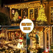 1pc 20/50/100/200LED Solar Lights, Outdoor Solar Christmas Lights, 8 Flashing Modes, IP65 Waterproof Fairy Lights, Suitable For Christmas Tree, Garden, Wedding, Camping, Halloween, Trees, Party, Autumn, House, Christmas Decoration - Solar Led String Light - View 17