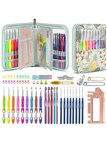 1 Set Perlengkapan Merajut Jarum Rajut Ergonomis Set Benang Rajut Berbagai Ukuran Alat Seni Merajut Buatan Tangan DIY untuk Pecinta Merajut dan Pemula - Beraneka warna - View 7