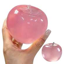 Transparent Apple Squishy Toy, Green Tea Scented Slow Rebound Soft Fruit Stress Ball, Adult Anxiety Relief Sensory Toy, Portable Stress Relief Toy, Suitable For Work, Study And Daily Use - Multicolor - View 4