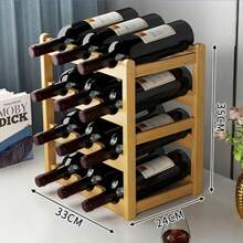 Wine Rack Tiered Divider Display Wine Bottle Storage Wine Rack Can Hold 6/8/9/12/16 Bottles - View 14