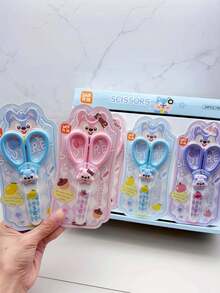 1 cái/2 cái kéo nhựa hình sóc dễ thương, màu sắc và kiểu dáng ngẫu nhiên, bộ văn phòng phẩm để bàn, kéo trang trí DIY, cắt mượt, dao nhỏ đầu tròn, kéo nhỏ bằng thép không gỉ, vui nhộn và nhiều màu sắc, quà tặng phần thưởng văn phòng phẩm thiết thực, hỗ trợ văn phòng, nhà ở, trường học, phù hợp cho văn phòng và trường học, đồ dùng thiết yếu tựu trường - Nhiều màu - Xem 7