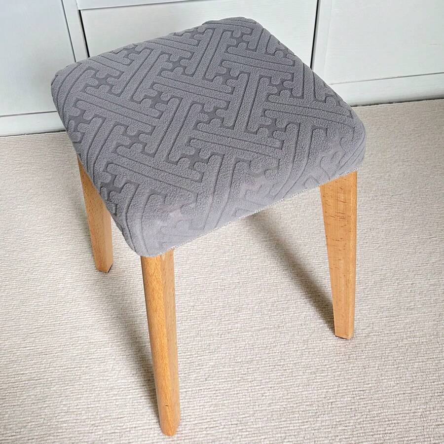 Elastic Small Square Stool Cover For Home Vanity And Dining Chair - Multicolor - View 1