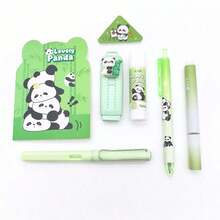 7pcs/Set Cartoon Panda Stationery Set, Creative Student Reward Gift, Classroom Bulk Purchase Souvenir, Back To School Supplies - Set - View 8