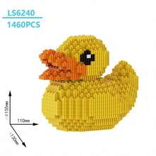 2026 Healing Style Little Yellow Duck Building Blocks Assembly Artwork High Difficulty Particle Assembly Model Living Room Desktop Atmosphere Decoration Ornament Christmas Gift Birthday Gift Perfect Gift - Multicolor - View 2