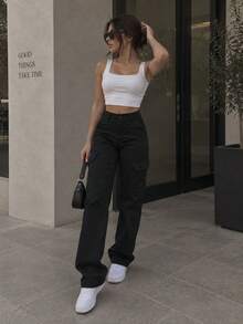 Women Pants - Black - View 2