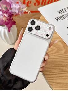 1pc 9H Hardness Camera Lens Protector Film, Fashion Full Coverage Lens Decorative Film, Compatible With IPhone 18 17 Pro Max, Rear Lens Anti-Drop Anti-Explosion, Bubble-Free, Auto-Adsorption, Easy Installation, Scratch-Resistant, Vintage Floral Pink Pattern Protective Film Accessory - Print 4 - View 9