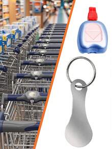 3Pcs Shopping Cart Token Keychain, Metal Trolley Release Coin Key Ring, Portable Supermarket Shopping Cart Unlock Tool, Durable Alloy Keychain Accessory For Grocery Store - Multicolor - View 3