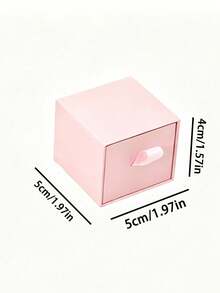 1/5/10 piezas Caja de joyas rosa, caja de almacenamiento con cajón pequeño, soporte portátil para exhibición de pendientes, anillos, collares y pulseras, forro de esponja negra, apilable, almacenamiento de tocador de dormitorio, organizador de joyas de viaje, almacenamiento de cosméticos diarios y accesorios pequeños, caja de embalaje de regalo - Multicolor - Ver 10