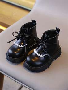 Children's Boots, New Style Single Lining Non-Slip Casual Boots - Black - View 1