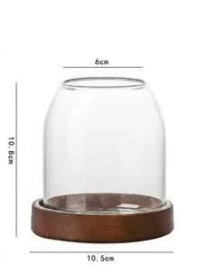 1pc Glass Kitchen Utensil Holder, Solid Wood Base, Open-Top Kitchen Utensil Storage Can, Suitable For Forks, Spoons, Chopsticks And Small Tools, Transparent Or Amber Color Optional, Suitable For Countertop, Dining Table, Dorm And Daily Home Storage, Utensils Not Included - View 19