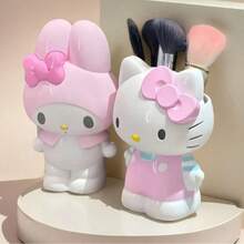 SANRIO 1 قطعة صندوق تخزين مكتبي متعدد الوظائف، خفيف الوزن، تصميم قطة كرتونية وردية لطيفة مع فيونكة، مناسب لتخزين لوازم المكتب/الدراسة، أقلام، أقلام رصاص، أقلام تحديد، حرف يدوية، تخزين مكتبي، تنظيم مستحضرات التجميل على السطح، توفير المساحة، أسلوب بسيط، منظم مكتبي مثالي، صندوق تخزين حامل أقلام محمول - متعدد الألوان - مشاهدة 8