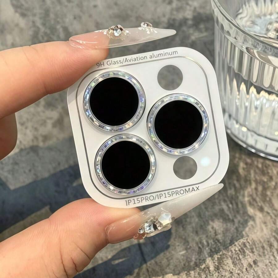 Sky Camera Lens Protector Film, Compatible With IPhone 15/14 Pro Max, 13, 12 Pro, Pro, 11/12 Mini, 16e Starry Pattern Camera Film/High Definition, Full Coverage Lens Protector - Silver - View 1