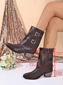 2026 New Women's Fashion Commuter Ankle Boots Riding Boots - Brown - View 2