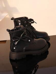 Sepatu Bot Anak, Model Baru Sepatu Bot Kasual Anti Selip dengan Lapisan Tunggal - Hitam - View 6
