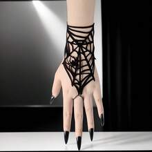 1pc European And American Fashion Halloween Spider Web Party Hand Decoration Chain, Suitable For Wearing At Evening Parties, Halloween Gift - Black - View 7