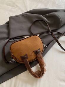 Autumn And Winter New Korean Style Bow Knot Bear Parent-Child Matching Handbag Crossbody Accessory Phone Bag Girl's Bag - Brown - View 3