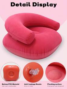 Kursi Sofa Santai Tiup Lembut Berbulu, Sofa Bean Bag Tiup Portabel yang Dapat Dilipat, Kursi Tiup Nyaman, Cocok untuk Kamar Tidur Dalam Ruangan, Berkemah di Luar Ruangan, Piknik, dan Perjalanan. - A - View 5