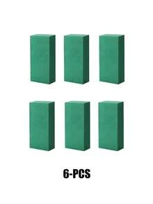 1/2/4/6pcs Universal Dry & Wet Floral Foam Bricks, Green Foam Blocks, Soft Cork For Fixing Roses, Green Soft Cork, Suitable For Floral Arrangement, Handmade DIY Bouquets, Garden Decor, Wedding Decoration And Garden Planters - Square - View 11