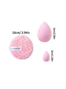 10Pcs Makeup Sponge Set,Soft Elastic Wet‑Dry Dual‑Use Cosmetic Tools For Foundation, Concealer, Makeup Removal - Pink - View 3