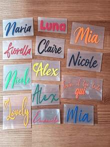 Custom Color Transfer Stickers, UV Printing, Personalized Transfer Stickers, Personalized Custom Name Label Stickers, Wedding Stickers, Custom Decal Stickers, Date Stickers - Multicolor - View 7