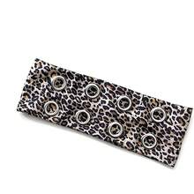 1pc Women's Wide Headband Scarf, American Vintage Multi-Color Leopard Print With Metal Eyelets, Hot Girl Style Hair Accessory For Daily Wear - Multicolor - View 8