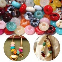 50顆壓克力仿玉算盤珠 14X7mm 雙色漸層大孔輪珠 手作DIY手鍊項鍊耳環珠寶材料 手工藝手機鍊鑰匙圈製作配件 - 彩色 - 查看 3