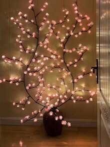 1 Cherry Blossom Branch LED Light, USB Powered, 144 LED/96 LED/72 LED, 8 Flashing Modes, Soft And Bendable, Suitable For Indoor And Outdoor, Living Room, Bedroom, Wall, Wedding Decoration, Party Atmosphere Light, Valentine's Day, Birthday And Graduation Gift (With Remote Control) - Multicolor - View 8