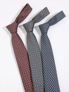1PC Fashion Casual Minimalist Men's Floral Pattern Tie, Comfortable Versatile Suitable For Daily Wear, Shopping, Party, Banquet, Dating - Multicolor - View 12
