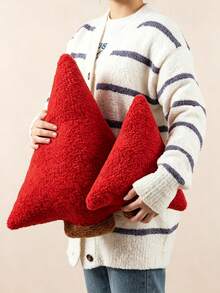 1pc Christmas Tree Throw Pillows, Squishy Plush Cushion Ornaments, Christmas Tree Pattern, Multicolor Style, All‑Season Use, Festive Home Style, For Adults, For Sofa Couch Bedroom Living Room Holiday Decor Occasions - Multiple Styles - View 12