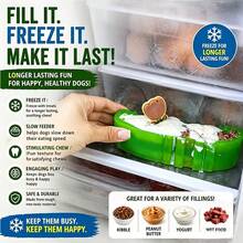Double-Sided Design - Dog Treat Hiding Rubber Toy, Fun Green Cartoon Crocodile Shaped Design, Pet Food Dispensing Hiding Foraging Chewing Toy, Reusable Treat Dispenser Toy, Durable Material, Pet Intelligence Training, Suitable For All Breeds Of Dogs. - Multicolor - View 4