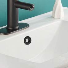 1PC Bathroom Sink Overflow Drain Cover Replacement, Push-In Metal Overflow Cap With 6-Claw Clip, 3 Colors Silver Bronze Black, Universal Fit Easy Install Basin Overflow Hole Cover - A - View 7