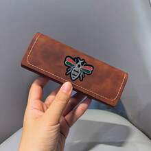 New Vintage High-End Glasses Case, Minimalist Premium Eyewear Storage Box, Pressure-Resistant Convenient Auto-Closing Fashion Glasses Case, Storage Box, Animal Elegant PU Leather Glasses Case For All Seasons - Green - View 13