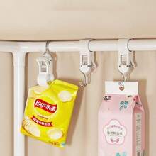 4pcs Multifunctional Clip‑On Hook, Dual‑Use Hanging Clip Hook For Closet Rod, Adjustable Clamp Hook For Hanging Bags Tissue Snacks Home Storage Organizer - Multicolor - View 6