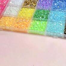 Set Rhinestone Flatback 32.000 pcs/40 Warna, Kit Batu Permata Buatan Tangan Multicolor dengan Pena Pengambil dan Pinset, Cocok untuk DIY, Pakaian, Sepatu, Perhiasan Mengkilap, Palet Campuran Berwarna-warni - MultiWarna - View 5
