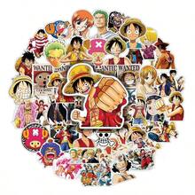 50pcs ONE PIECE Cartoon Anime Stickers, Featuring Monkey D. Luffy, Roronoa Zoro, Nami, Usopp, Sanji, Tony Tony Chopper Designs, Suitable For Luggage, Laptop, Notebook And Diary, PVC Waterproof - Multicolor - View 7