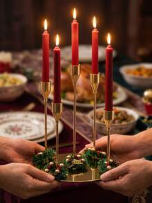 Nordic Style Exquisite Premium Metal Candle Holder, Suitable For Home Decor, Room Decoration, Party And Holiday Decoration, Office Decor, Living Room Accessory, Also Best Gift For Christmas, Halloween, Wedding, New Year Gift With Atmosphere - Affordable Luxury - View 7