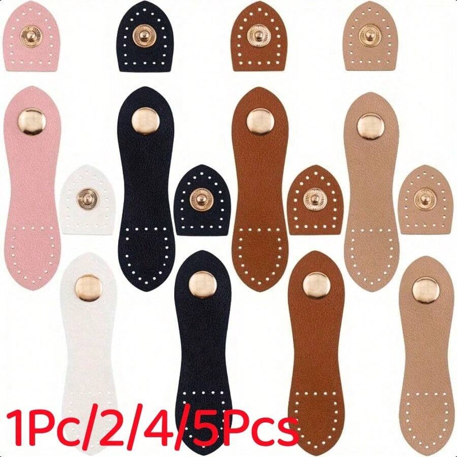 1pc/2pcs/4pcs/5pcs Artificial Leather Snap Fasteners - Sewing Buttons, Suitable For DIY Crafts, Wallet And Handbag Closure, Phone Case, Jacket And Notebook, Clothing Sewing Zipper