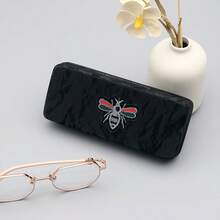 Fashionable And Fashion Glasses Case, Unisex Glasses Storage Case, Portable Square Large Glasses Case, Elegant PU (Polyurethane) Glasses Case, All Seasons - Grey - View 6