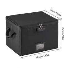 Fireproof Document Box, Fireproof File Boxs With Lock, Collapsible Storage Boxs With Zippers And Inserts Bag, Portable Home Office  Box For Letter/Legal Folder Pink (With Suspension Files) - With Suspension Files - View 5