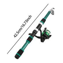 KecchKrezing Portable Multi-Section Fishing Rod Set, Multi-Color Series, Spinning Rod And Smooth Fishing Reel Combo, Includes Portable Folding Bucket, Comfortable EVA Handle, Smooth Ceramic Guides, Travel Storage Size, Youth Family Outdoor Camping Leisure Gift - 9003-1.8 - View 5