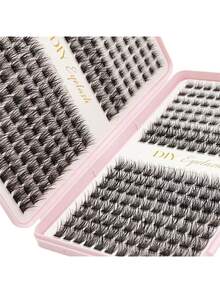 384pcs Single Cluster False Eyelashes, Eyelash Book, Cluster False Eyelashes, Home DIY Eyelash Extensions, Cluster False Eyelashes, Single False Eyelashes, False Eyelashes, False Eyelashes - C - View 2
